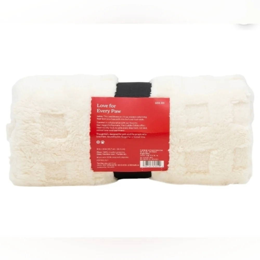 The Cuddle Collab with Zelda, Titus & Brave Plush Pet Sleeping Bag Beige
